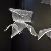 Villa Club Modern Dining Room Guzhen Minimal Acrylic Chandelier