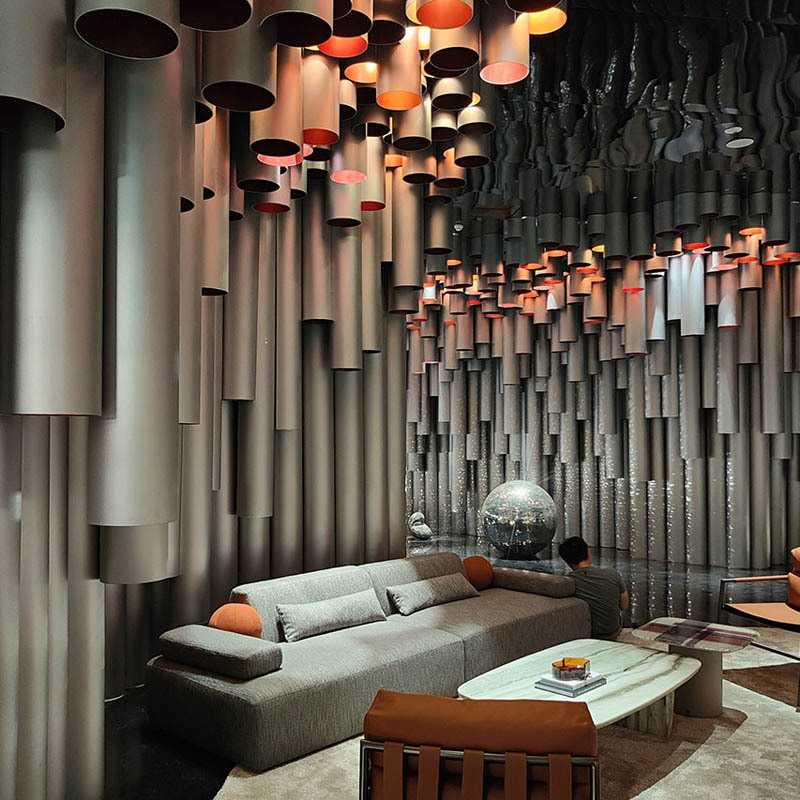 Custom Hotel Lobby Non-standard Lighting Design