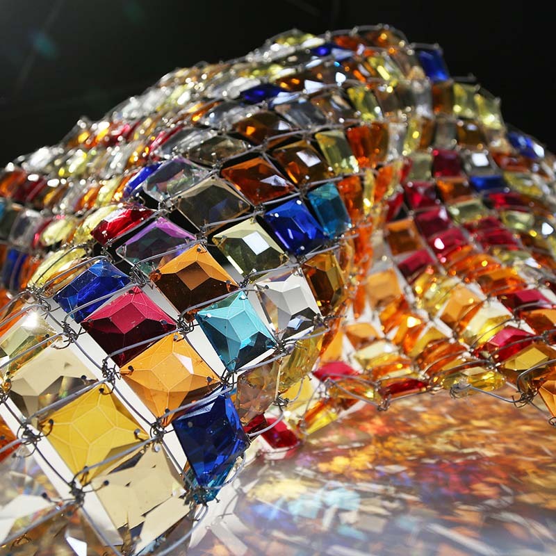 Customized Large Crystal Wall Sculpture