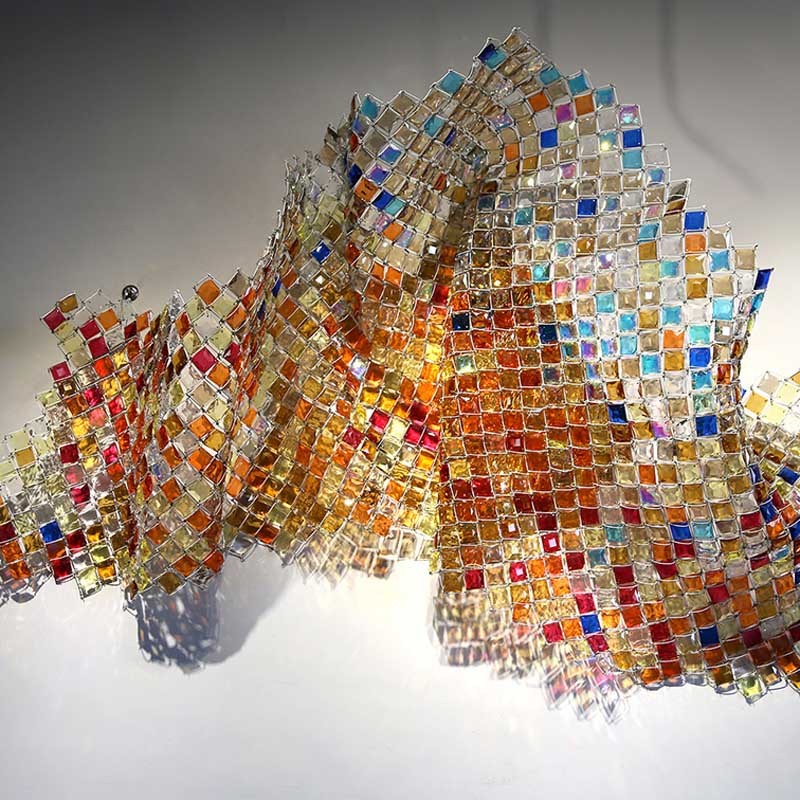 Customized Large Crystal Wall Sculpture