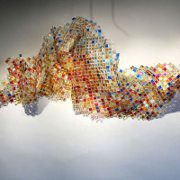 Customized Large Crystal Wall Sculpture