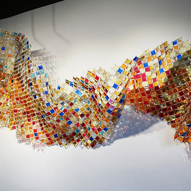 Customized Large Crystal Wall Sculpture