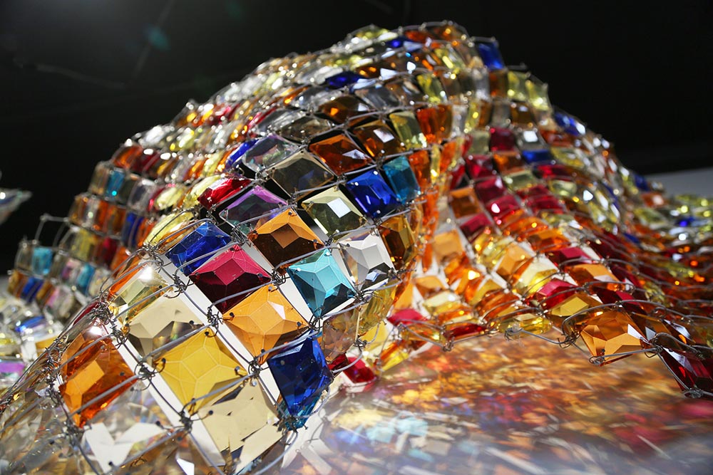  Customized Large Crystal Wall Sculpture