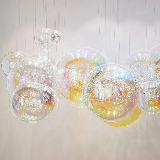 Customized Nordic Hall Hanging Glass Art Installation