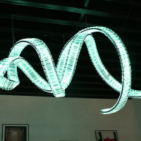 RGB Dimming Swirl Crystal Chandelier