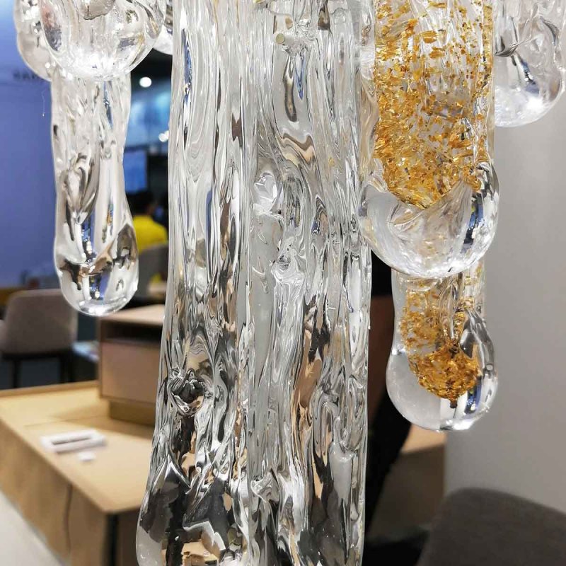 Негабаритное освещение прихожей в фойе/большая хрустальная люстра/индивидуальная настройка люстры с каплями дождя в галерее