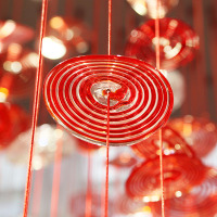 Custom Modern Colorful Glass Stair Chandelier