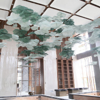 Custom Large Green Wrought Iron Iron Plate Installation Art/Chandeliers/Light Fixtures