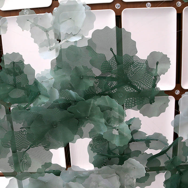 Custom Large Green Wrought Iron Iron Plate Installation Art/Chandeliers/Light Fixtures