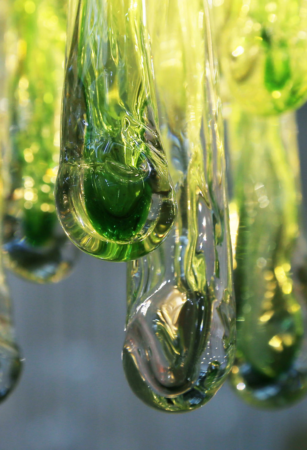 Water drop glass art chandelier