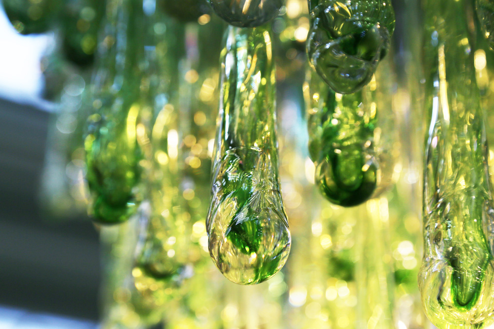 Green chandelier