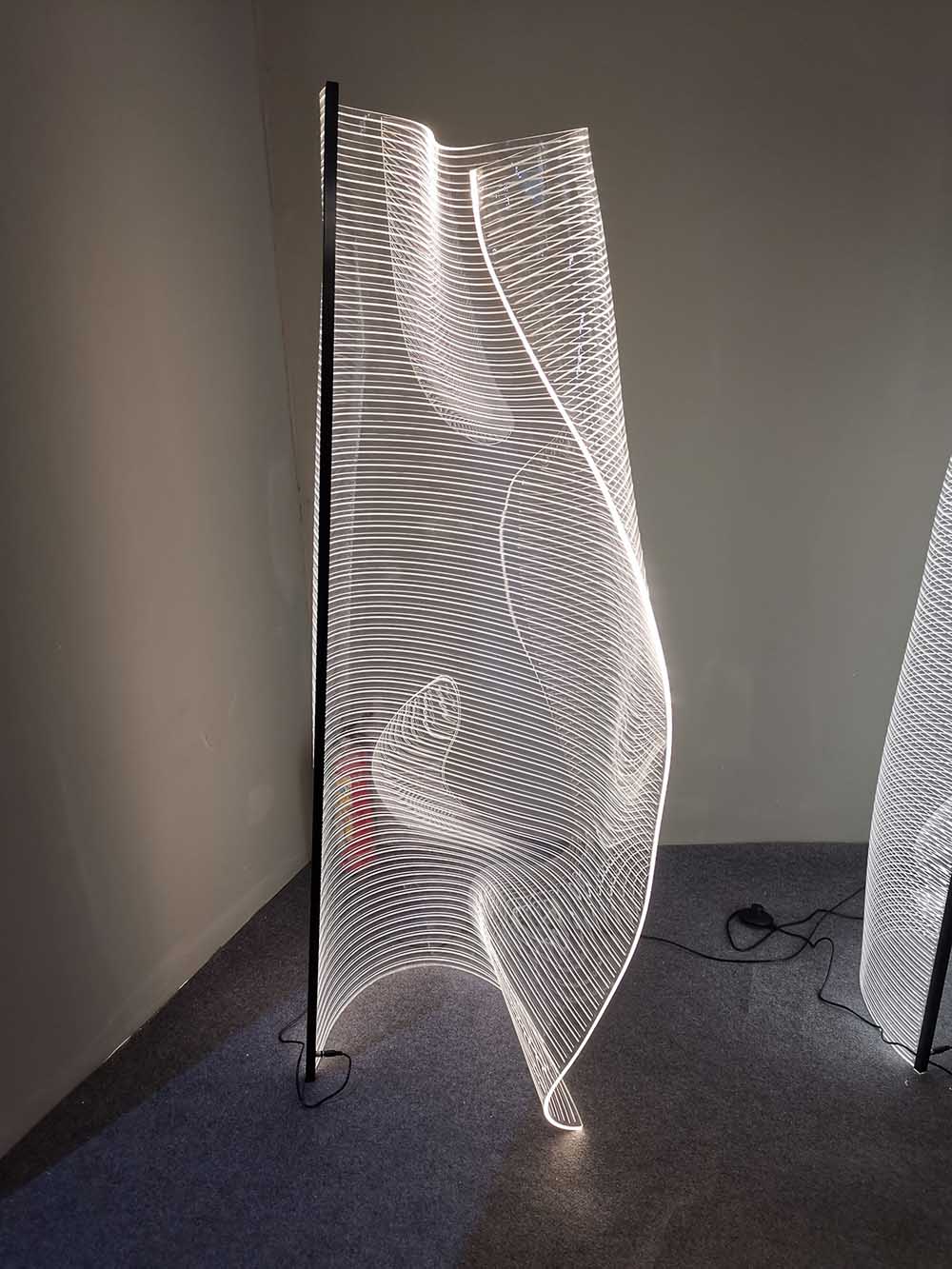 Custom acrylic floor lamp