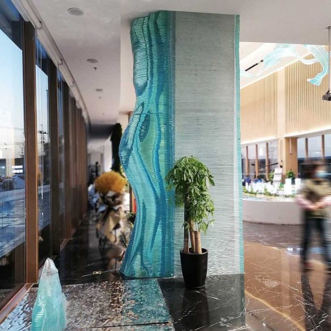 Glass Art Craft Unique Shape Wall Decor Glass Sculpture