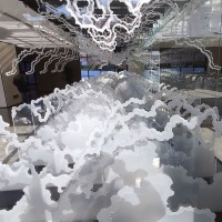 Customized Decorative Hotel Frosted Clear Acrylic Sculpture