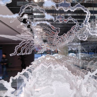 Customized Decorative Hotel Frosted Clear Acrylic Sculpture