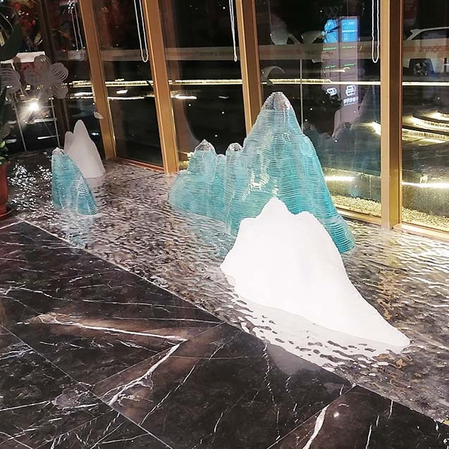 Ice Sculpture-layered Glass Sculpture