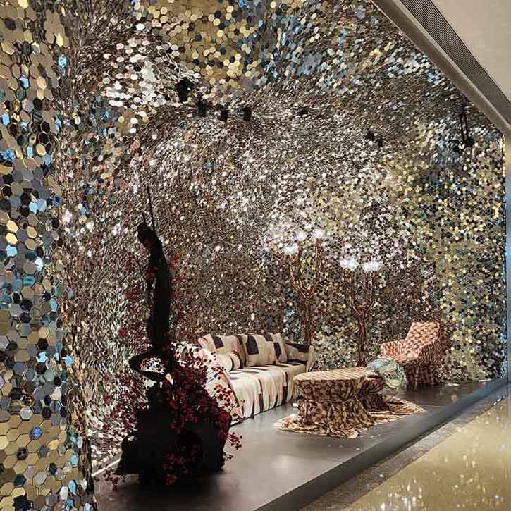 Custom Laser Cut Decorative Metal Divider Screen