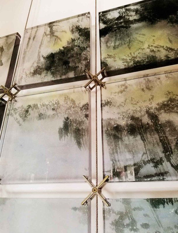 Modern Glass Painting Pictures Screen