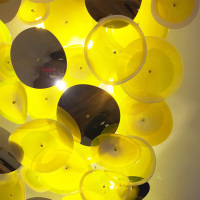 Lampadario a fiori in vetro soffiato per lobby dal design unico e personalizzato