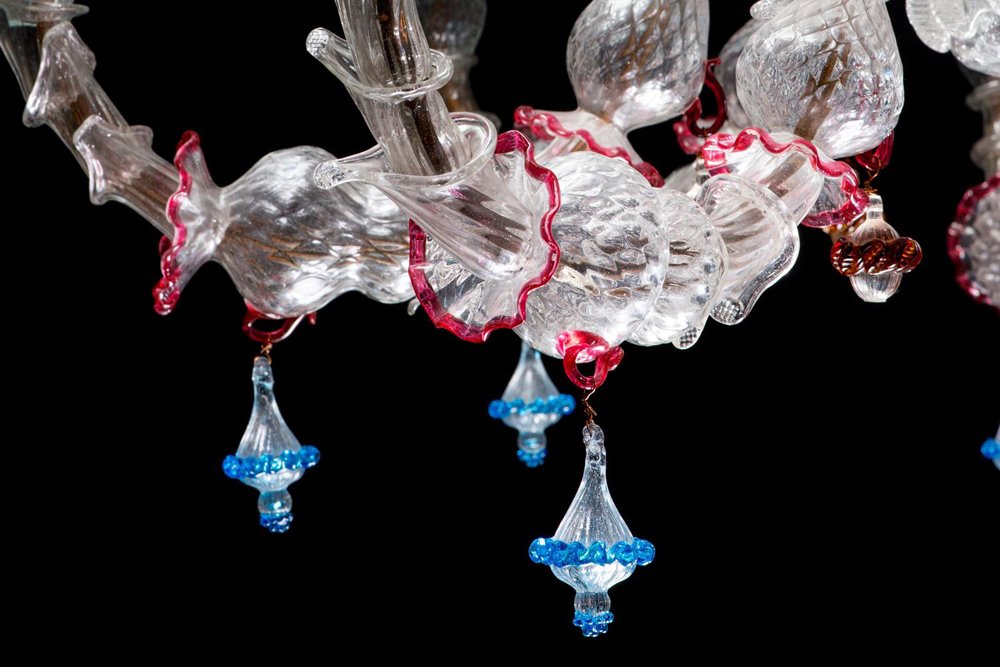 custom hand blown glass chandelier