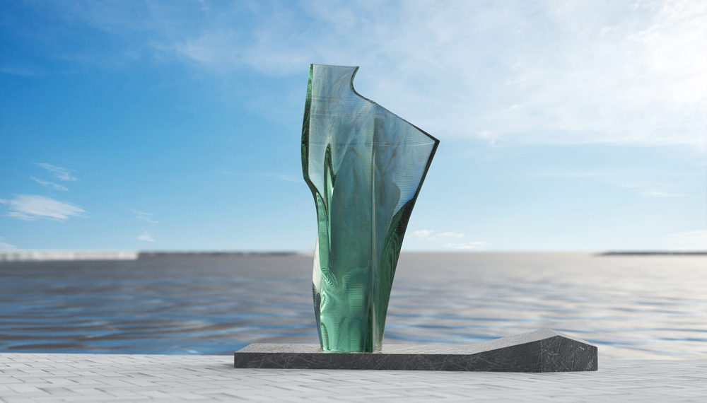 Large glass sculpture design