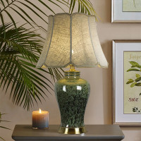 Vintage European-style copper ceramic table lamp