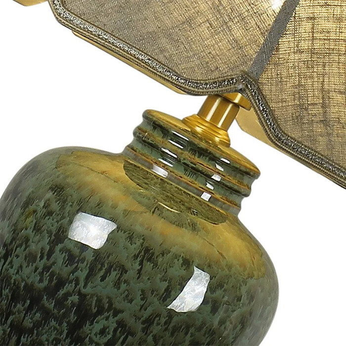 Vintage European-style copper ceramic table lamp