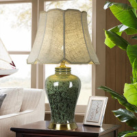 Vintage European-style copper ceramic table lamp