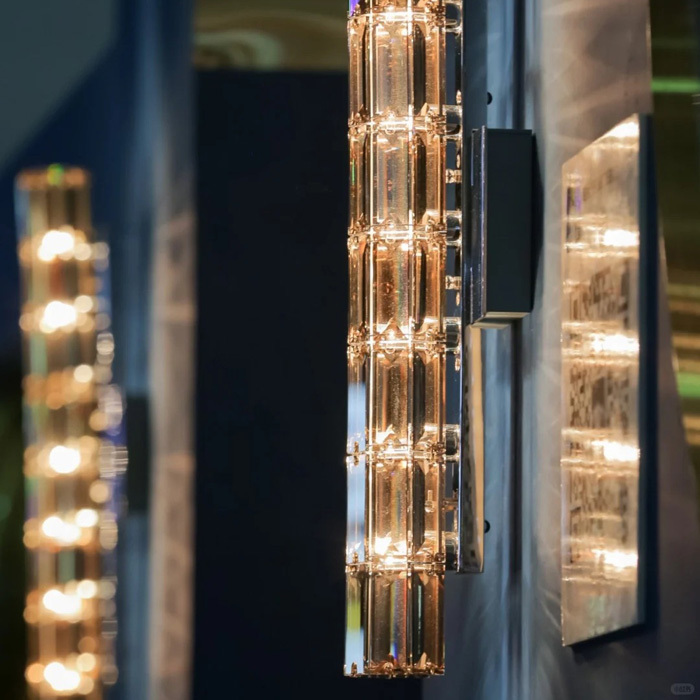 Living room bedroom hallway crystal wall lamp