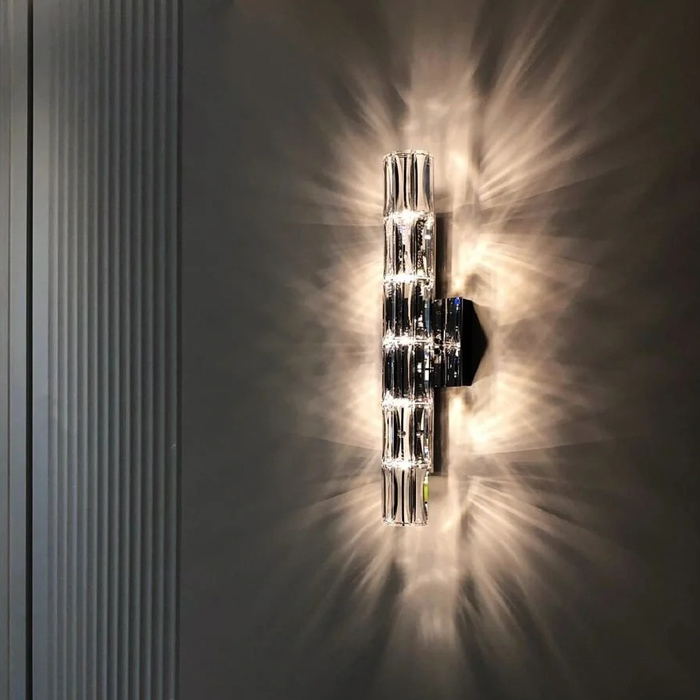 Living room bedroom hallway crystal wall lamp