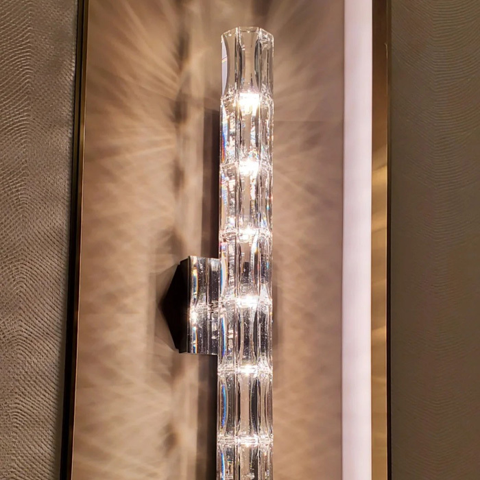 Living room bedroom hallway crystal wall lamp