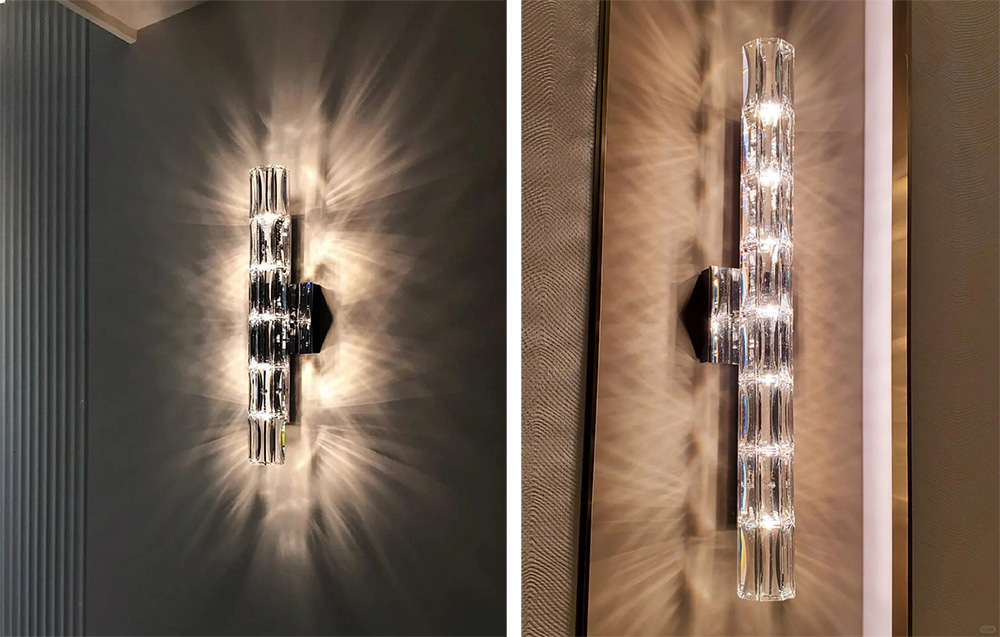 Crystal wall lamp