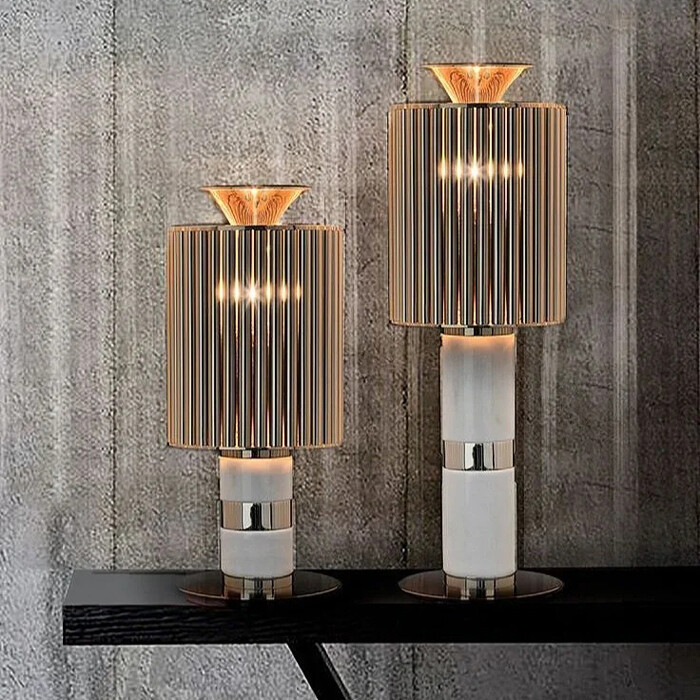 Marble crystal living room bedroom lamp