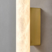 Modern Bedroom hotel Headboard mirror front wall light