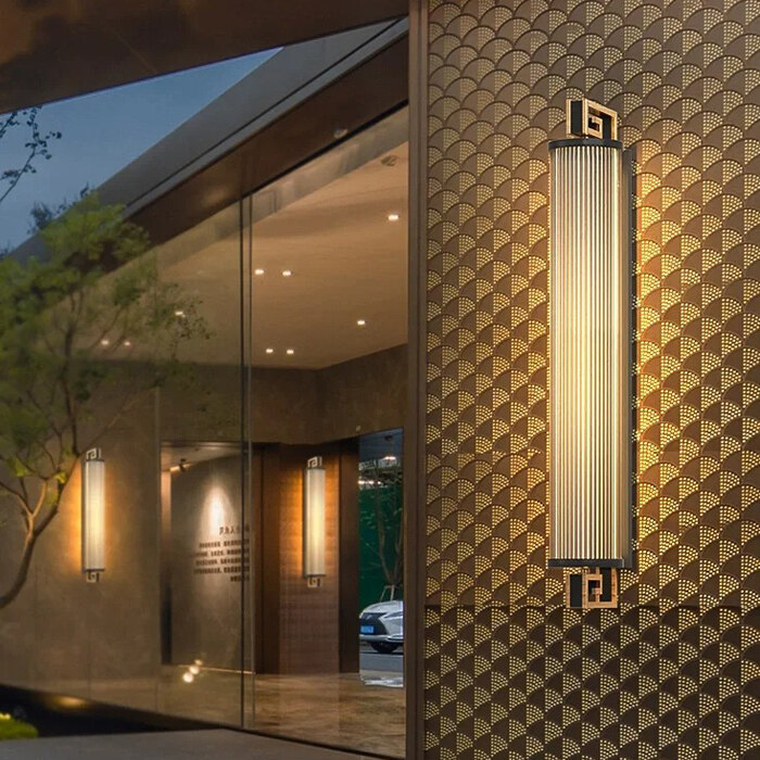 New Chinese hotel Villa terrace wall lamp customization