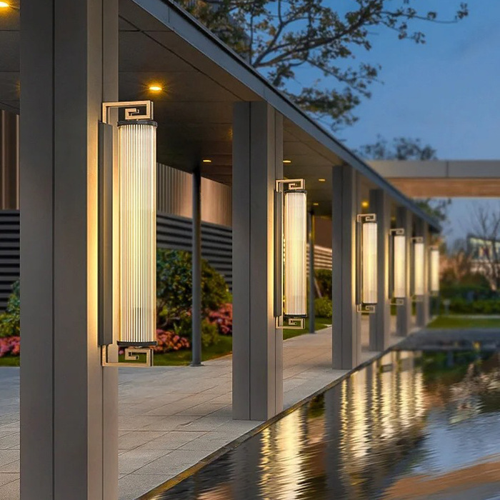 New Chinese hotel Villa terrace wall lamp customization