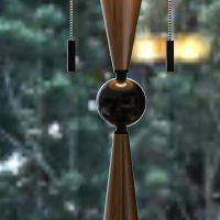 Nordic solid wood high-grade woven bedside lighting