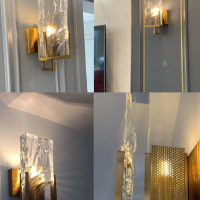 Modern simple design crystal wall lamp