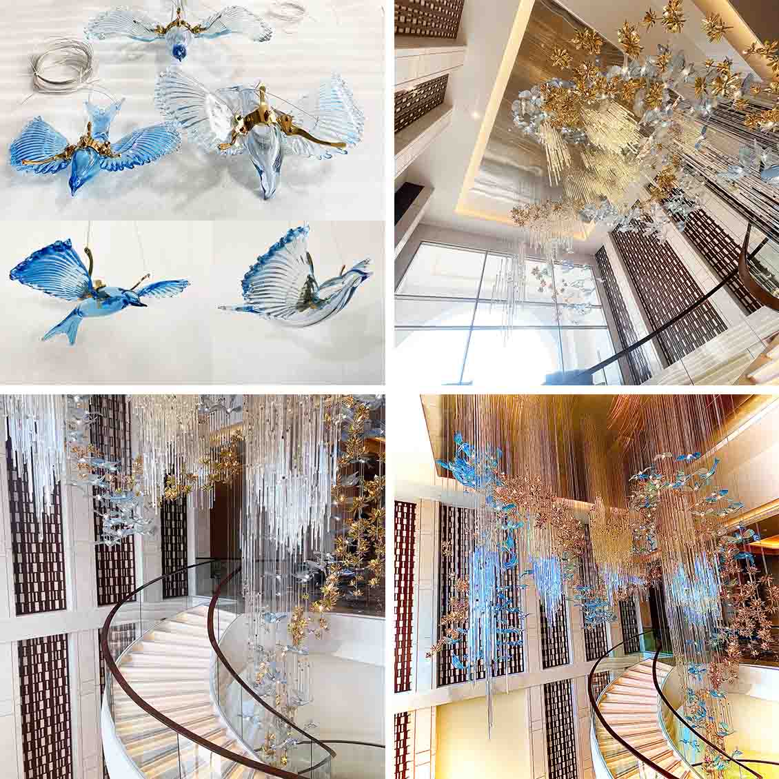 Custom hotel art chandelier