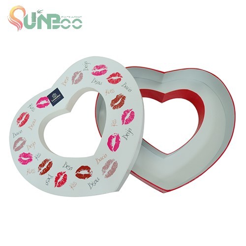 Boîte de bonbons en forme de coeur d'emballage de boîte alimentaire