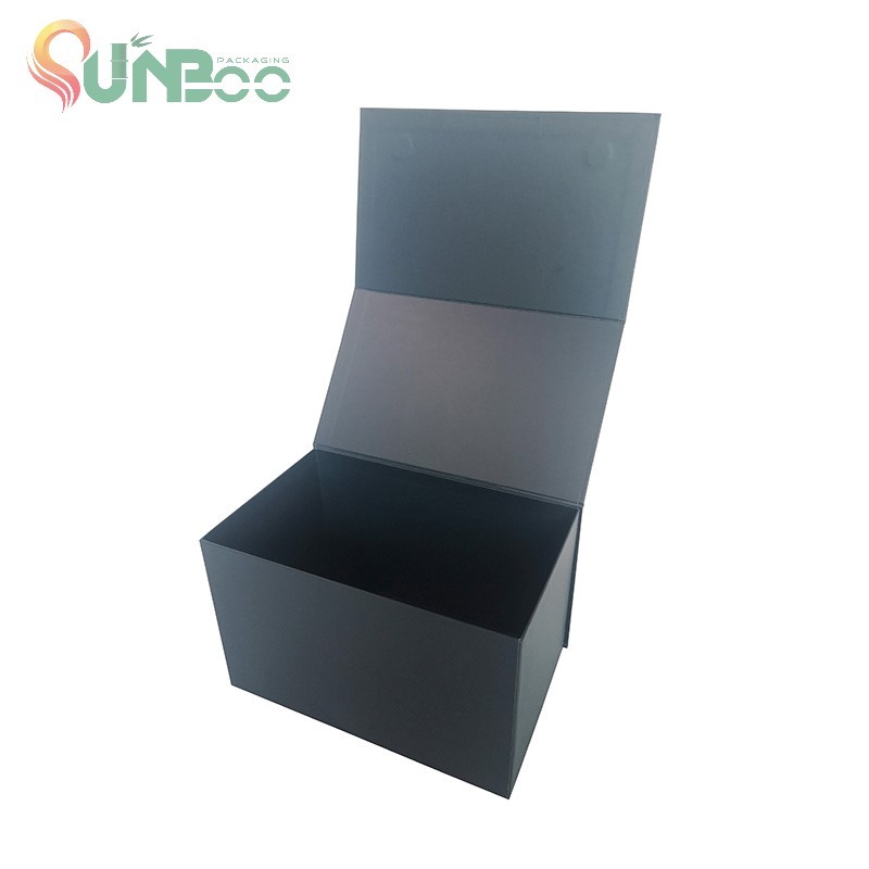 Grande boîte-cadeau d'impression couleur unie avec fermeture à rabat