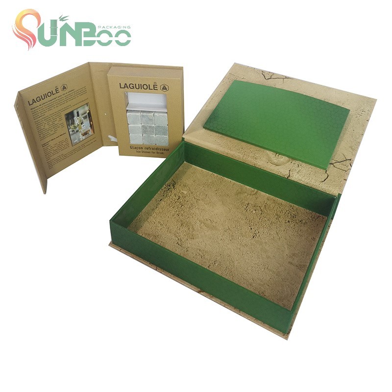 Boîte rigide magnétique verte écologique