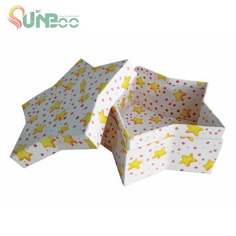 Boîtes à bonbons rigides en forme de début d'impression de conception agréable