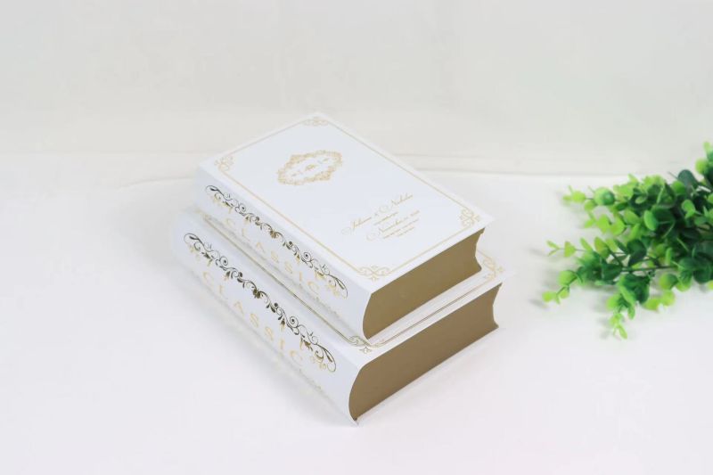 coffret cadeau de rangement rigide en forme de livre