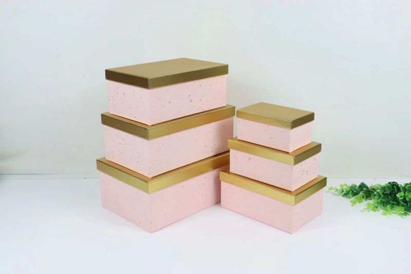 square stackable nesting gift box tower set