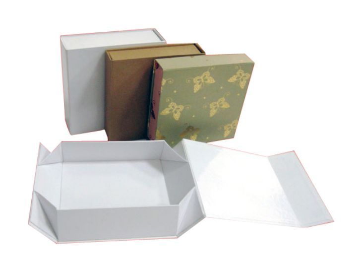 coffret cadeau à bijoux pliable blanc brillant