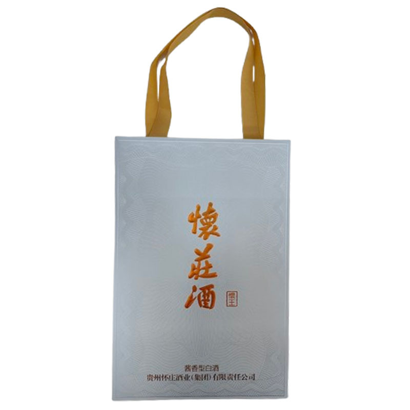 Удебелена хартиена торбичка за вино с дръжка