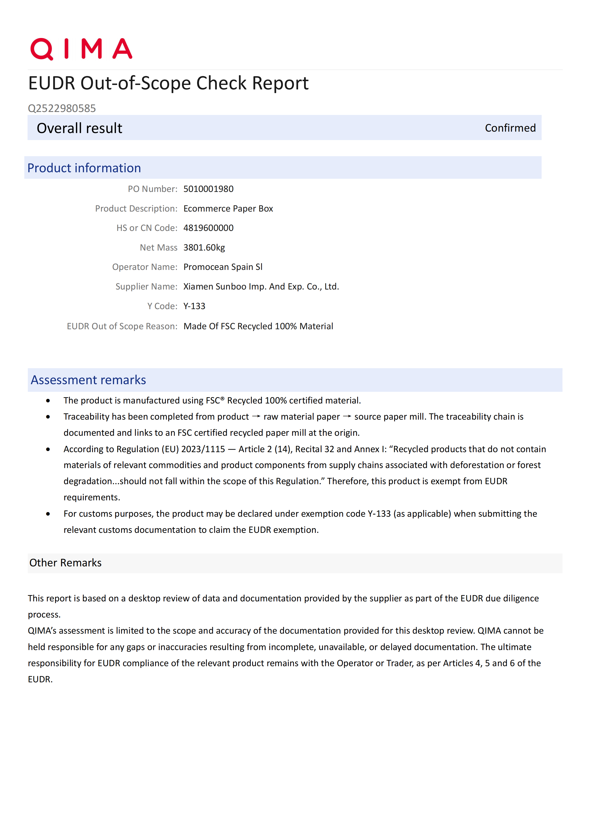 Notre entreprise obtient la conformité au règlement EUDR, promouvant ainsi des sacs en papier et des emballages cadeaux durables.