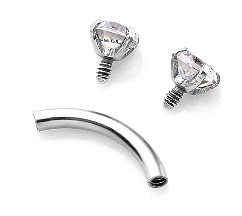 Cubic Zirconia Barbell Body Piercing