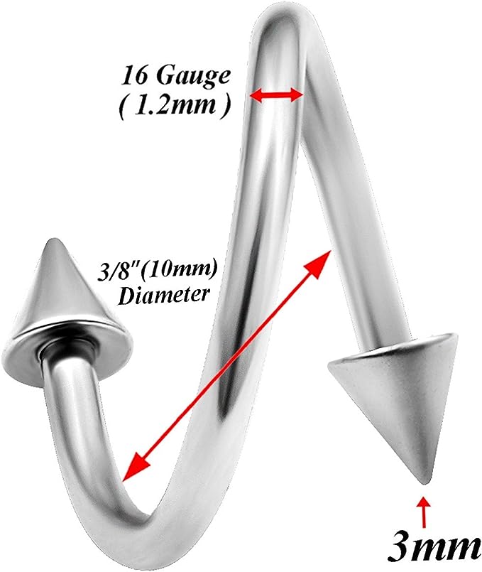 steel cones twisted barbell